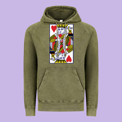 King Of Hearts Vintage Hoodie Designed By Artisfamous