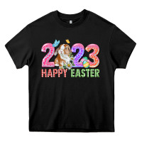 Black 2023 Happy Easter Heavy Core Tee - CowGirlArtShop