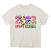 Cream 2023 Happy Easter Heavy Core Tee - CowGirlArtShop
