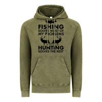 Vintage Olive funny fishing and hunting Vintage Hoodie - artisFamous