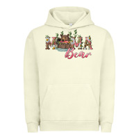 Pigment Pistachio mama bear with daisy Urban Hoodie - RanaPortraitStore