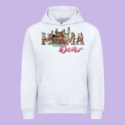 Mama Bear With Daisy Urban Hoodie Designed By Ranaportraitstore