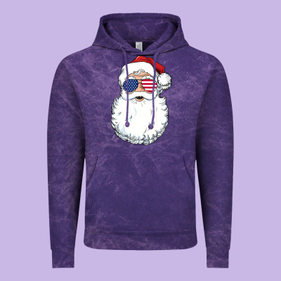 Santa Claus  U.s.a Sunglasses Christmas In July Santa Vintage Hoodie Designed By Artisfamous