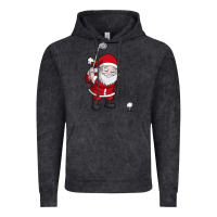 Vintage Black santa claus golf christmas golfer golfing gift Vintage Hoodie - artisFamous