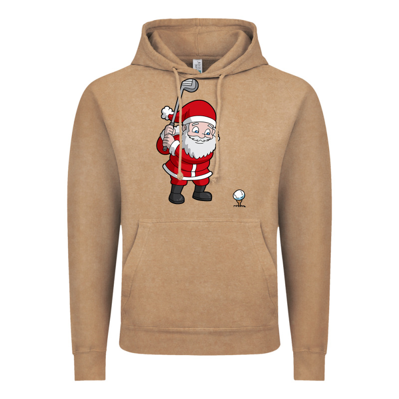 Santa Claus Golf Christmas Golfer Golfing Gift Vintage Hoodie by artisFamous | Teevron
