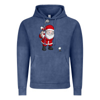 Vintage Denim santa claus golf christmas golfer golfing gift Vintage Hoodie - artisFamous