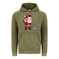 Vintage Olive santa claus golf christmas golfer golfing gift Vintage Hoodie - artisFamous