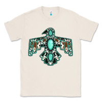Natural cowhide turquoise thunderbird Classic Tee - Jasminsmagicworld
