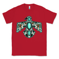 Red cowhide turquoise thunderbird Classic Tee - Jasminsmagicworld