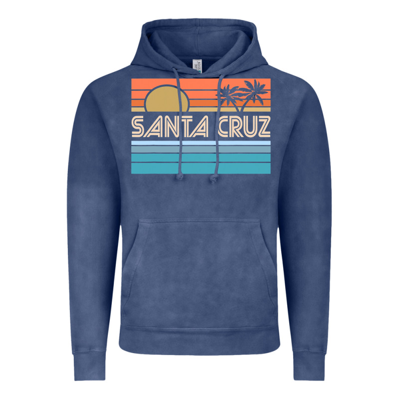 Santa C.r.u.z Cali Sunset 70s 80s Surfer Summer Sun Vintage Hoodie by artisFamous | Teevron