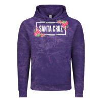 Cloud Purple santa c.r.u.z cali  floral hibiscus flower Vintage Hoodie - artisFamous