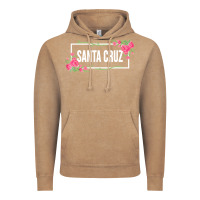 Vintage Coffee santa c.r.u.z cali  floral hibiscus flower Vintage Hoodie - artisFamous