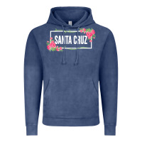 Vintage Denim santa c.r.u.z cali  floral hibiscus flower Vintage Hoodie - artisFamous