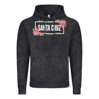 Vintage Black santa c.r.u.z cali  floral hibiscus flower Vintage Hoodie - artisFamous