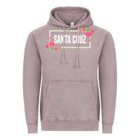 Vintage Zinc santa c.r.u.z cali  floral hibiscus flower Vintage Hoodie - artisFamous