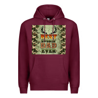 Burgundy best buckin' dad ever Premium Hoodie - Artiststas
