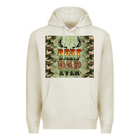 Oatmeal Heather best buckin' dad ever Premium Hoodie - Artiststas