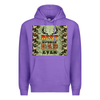 Purple best buckin' dad ever Premium Hoodie - Artiststas