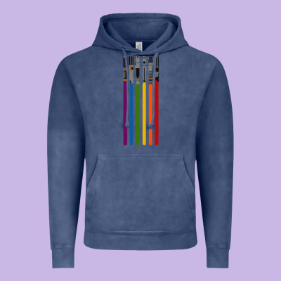 Rainbow Lightsaber Vintage Hoodie Designed By Artisfamous