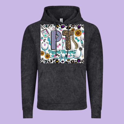 Pt Physical Therapist Vintage Hoodie Designed By Cowhidedigitalart