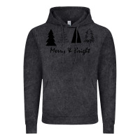 Vintage Black merry and bright Vintage Hoodie - artisFamous