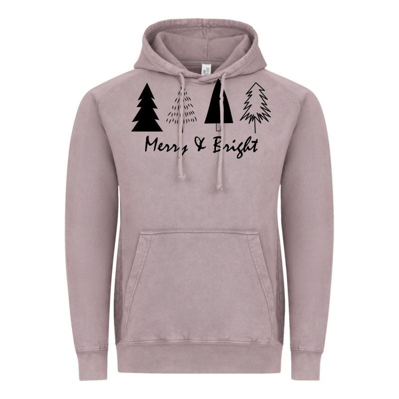 Merry And Bright Vintage Hoodie by artisFamous | Teevron