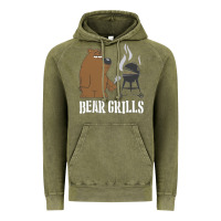 Vintage Olive Bear Grills Grylls Vintage Hoodie - artisFamous