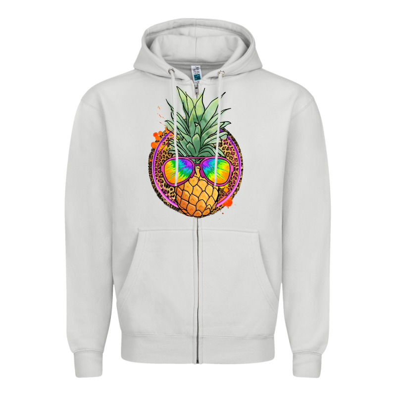 Pineapple And Glasses Zipper Hoodie by JahusDesignShop | Teevron