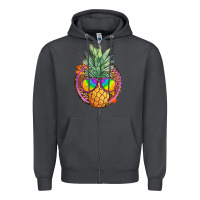 Smoke pineapple and glasses Zipper Hoodie - JahusDesignShop