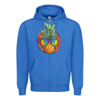 True Royal pineapple and glasses Zipper Hoodie - JahusDesignShop