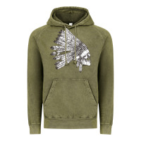 Vintage Olive american indian Vintage Hoodie - artisFamous
