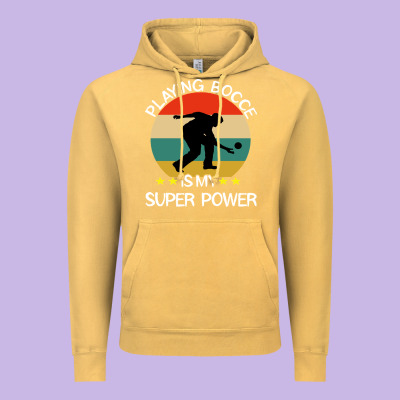 Bocce Super Power Boules Sports Vintage Hoodie Designed By Artisfamous