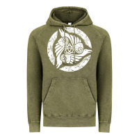 Vintage Olive celtic trinity knot crow spiritual mandala Vintage Hoodie - artisFamous