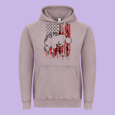 Usa Utv Rzr Racing Vintage Hoodie Designed By Artisfamous