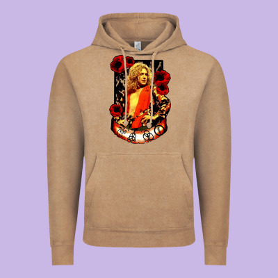 Vintage Image Robert Plant Vintage Hoodie Designed By Artisfamous