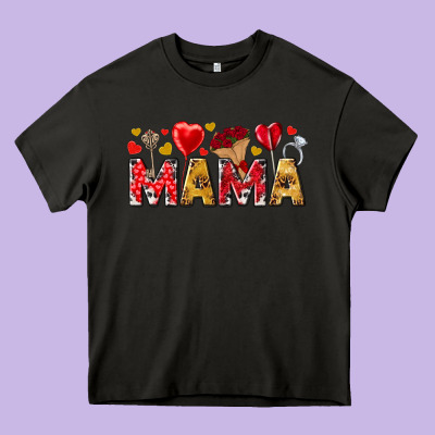 Valentine's Day Mama Mother's Day Heavy Core Tee Designed By Howdyjamesfarm