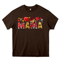 Chocolate Brown Valentine's Day Mama Mother's Day Heavy Core Tee - HowdyJamesFarm