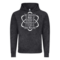 Vintage Black funny science geek universe is made of morons white Vintage Hoodie - artisFamous