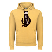 Vintage Mustard Cat with Fish Bone Vintage Hoodie - artisFamous