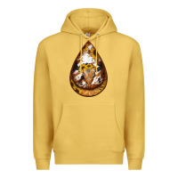 Antique Gold sunflower tooled leather bullskull teardrop earrings Premium Hoodie - Jasminsmagicworld