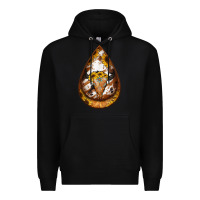 Black sunflower tooled leather bullskull teardrop earrings Premium Hoodie - Jasminsmagicworld