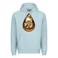 Blue Mist sunflower tooled leather bullskull teardrop earrings Premium Hoodie - Jasminsmagicworld