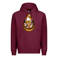 Burgundy sunflower tooled leather bullskull teardrop earrings Premium Hoodie - Jasminsmagicworld
