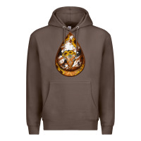 Coffee sunflower tooled leather bullskull teardrop earrings Premium Hoodie - Jasminsmagicworld