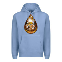 Colony Blue sunflower tooled leather bullskull teardrop earrings Premium Hoodie - Jasminsmagicworld