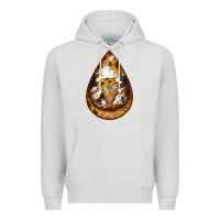 Dove Grey sunflower tooled leather bullskull teardrop earrings Premium Hoodie - Jasminsmagicworld