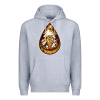 Heather Grey sunflower tooled leather bullskull teardrop earrings Premium Hoodie - Jasminsmagicworld