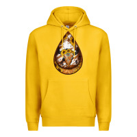 Lemon sunflower tooled leather bullskull teardrop earrings Premium Hoodie - Jasminsmagicworld