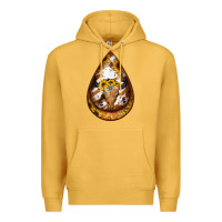 Mustard sunflower tooled leather bullskull teardrop earrings Premium Hoodie - Jasminsmagicworld