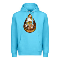 Ocean Blue sunflower tooled leather bullskull teardrop earrings Premium Hoodie - Jasminsmagicworld